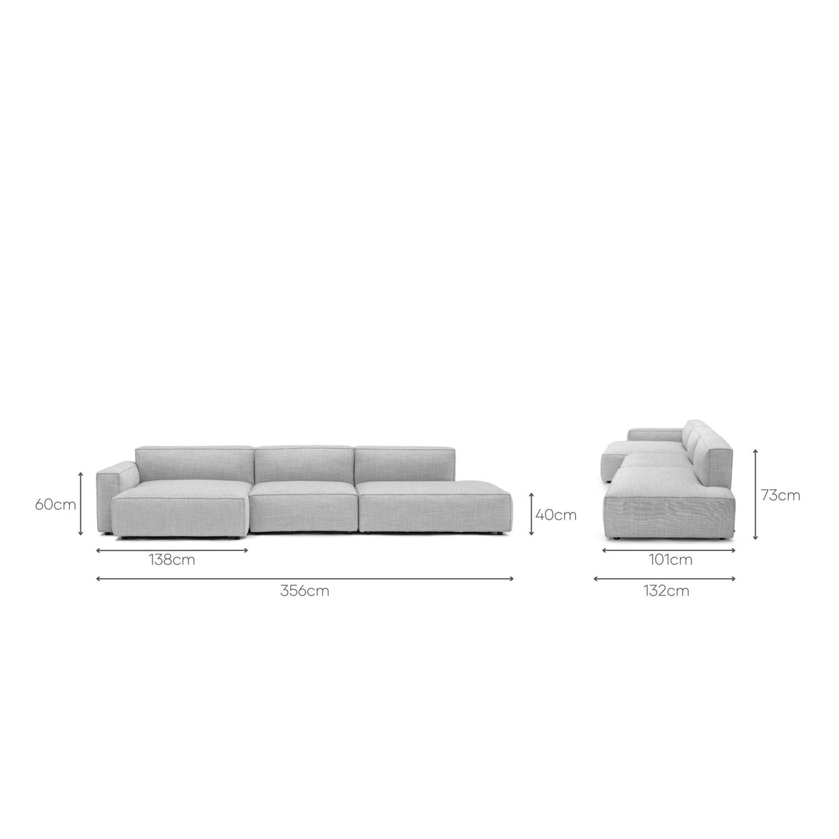 Baker Mega Lounge Sofa - Diamond - Modular Sofas Tolv Loom Collection Dubai
