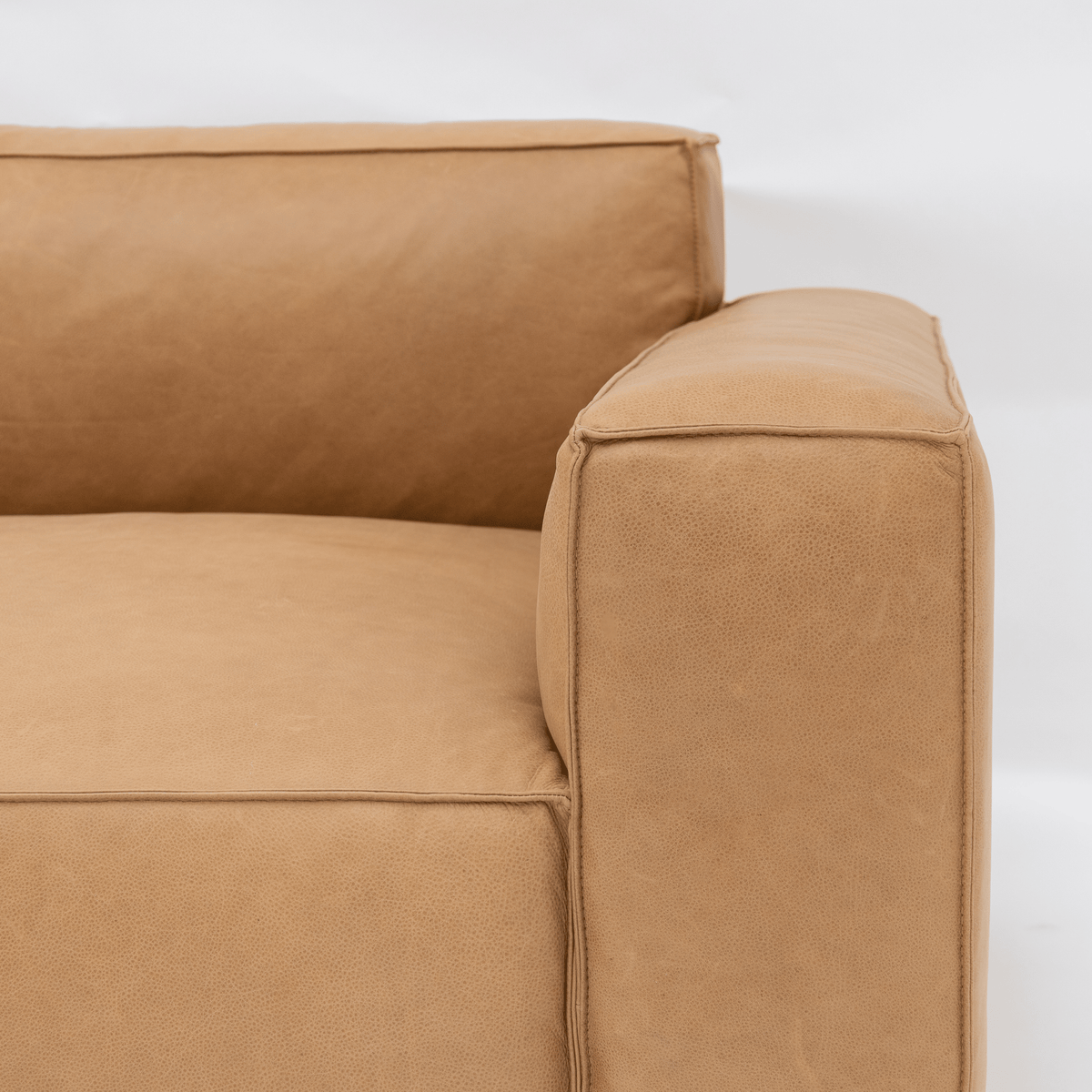 Baker Mega Lounge Sofa Set- Pecan Leather - Sectional Sofas Tolv Loom Collection Dubai