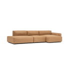 Baker Mega Lounge Sofa Set- Pecan Leather - Sectional Sofas Tolv Loom Collection Dubai