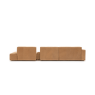 Baker Mega Lounge Sofa With Storage - Pecan Leather - Sectional Sofas Tolv Loom Collection Dubai