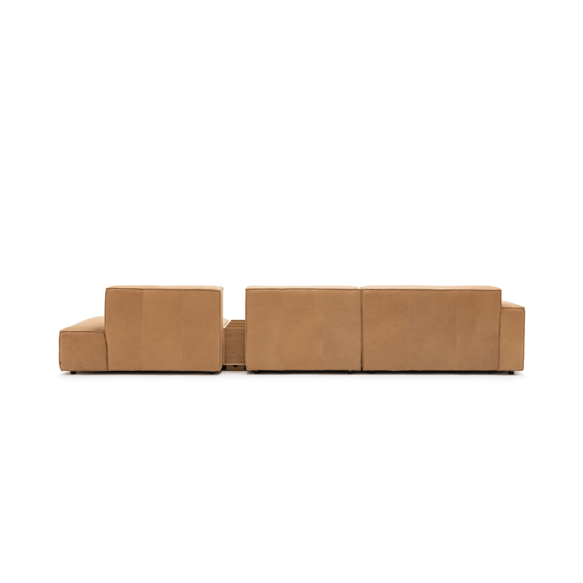Baker Mega Lounge Sofa With Storage - Pecan Leather - Sectional Sofas Tolv Loom Collection Dubai