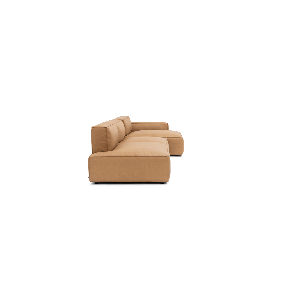 Baker Mega Lounge Sofa With Storage - Pecan Leather - Sectional Sofas Tolv Loom Collection Dubai
