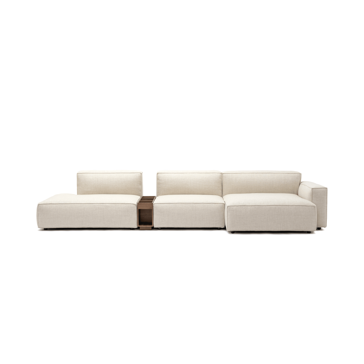 Baker Mega Lounge Sofa With Storage Table - Oatmeal - Modular Sofas Tolv Loom Collection Dubai