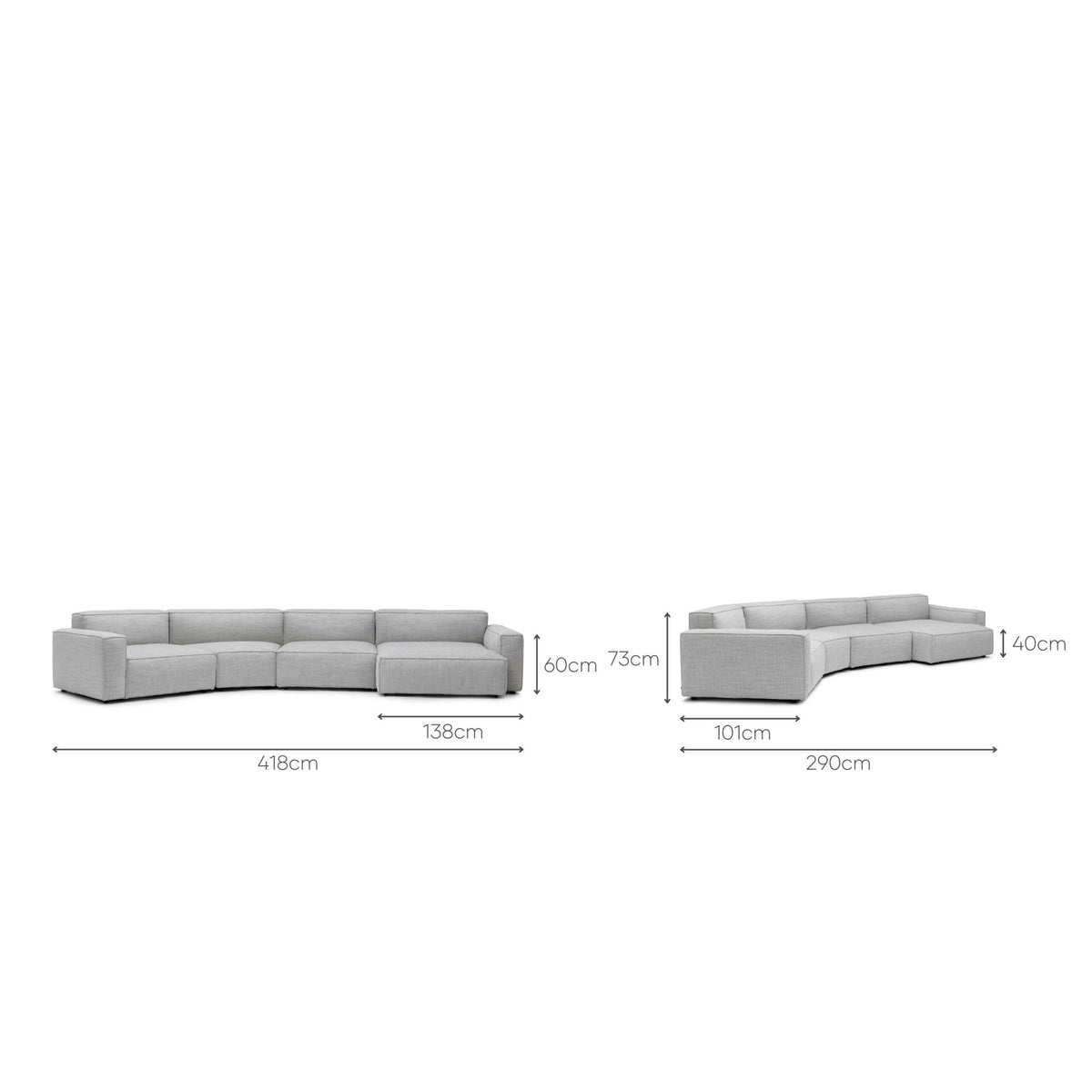 Baker Ml Curved - Diamond - Curved Sofas Tolv Loom Collection Dubai