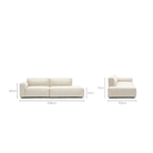 Baker Open End Sofa - Oatmeal - Modular Sofas Tolv Loom Collection Dubai