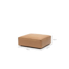 Baker Ottoman - Pecan Leather - Ottomans Tolv Loom Collection Dubai