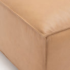 Baker Ottoman - Pecan Leather - Ottomans Tolv Loom Collection Dubai
