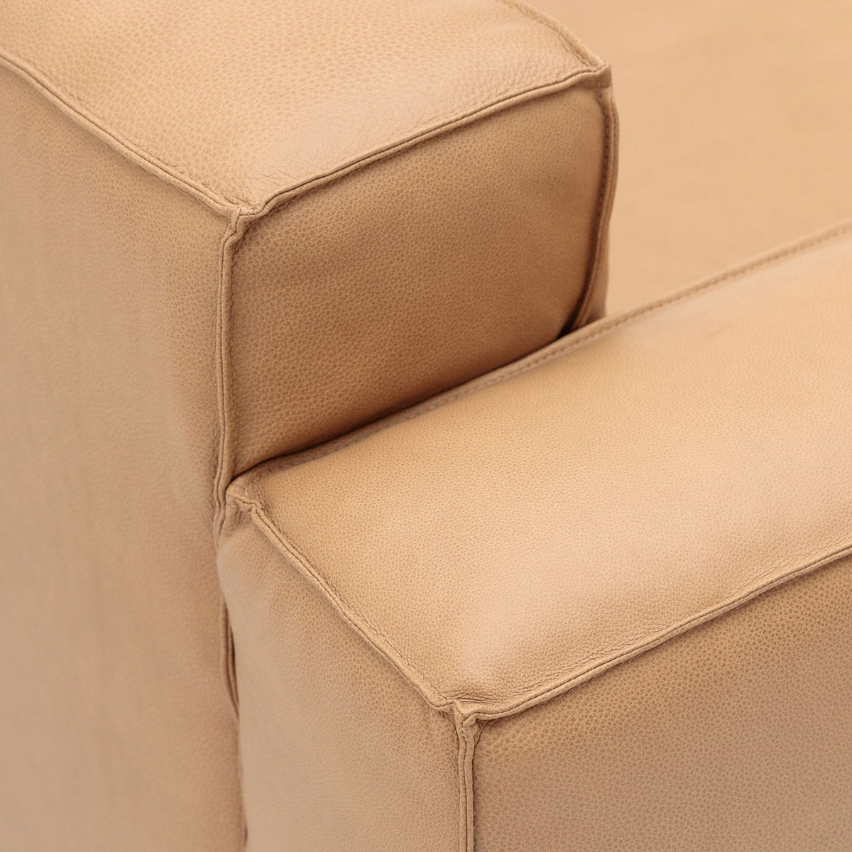 Baker Right Arm - Pecan Leather - Modular Sofas Tolv Loom Collection Dubai