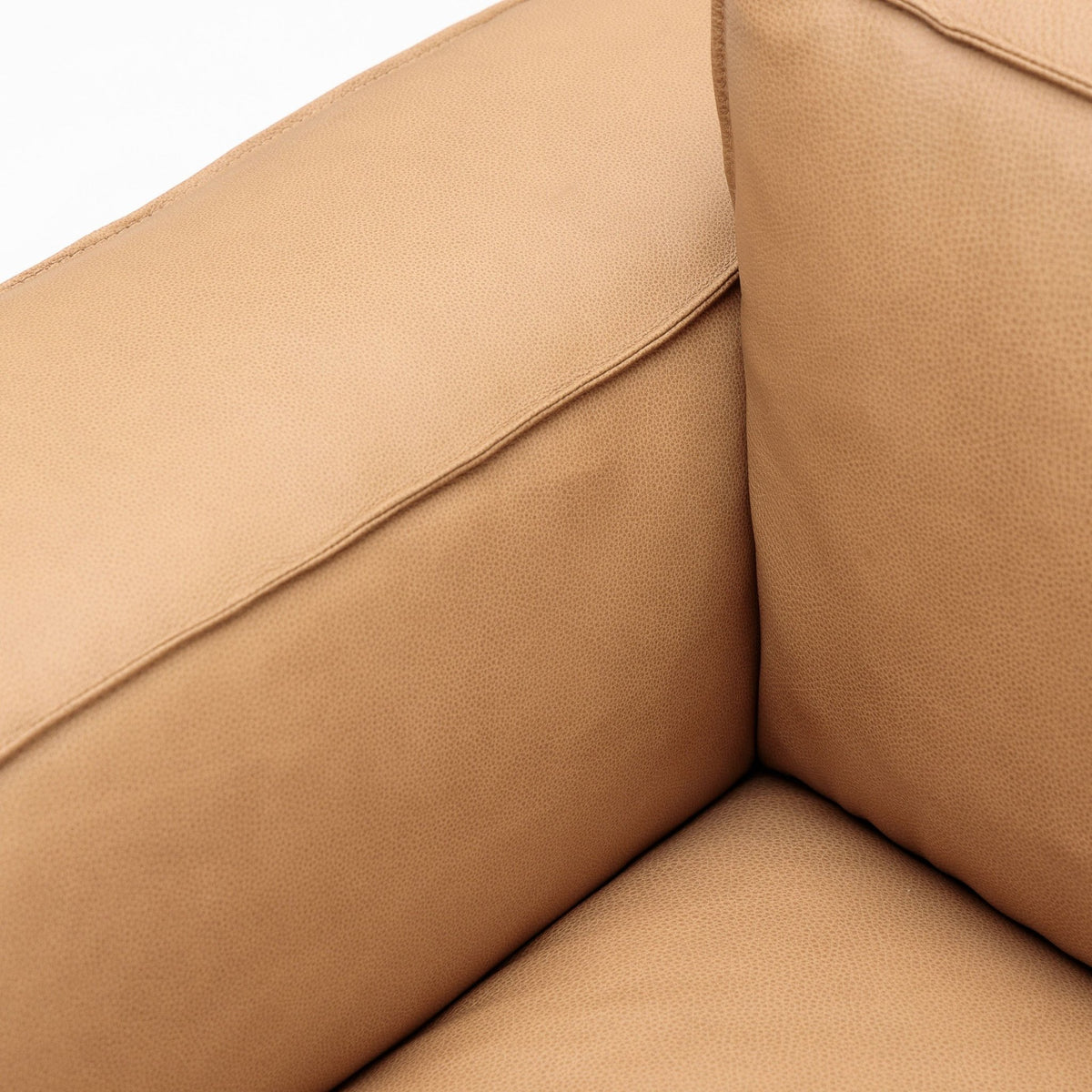 Baker Right Arm - Pecan Leather - Modular Sofas Tolv Loom Collection Dubai