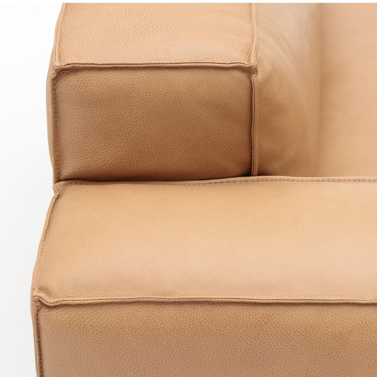 Baker Right Arm - Pecan Leather - Modular Sofas Tolv Loom Collection Dubai