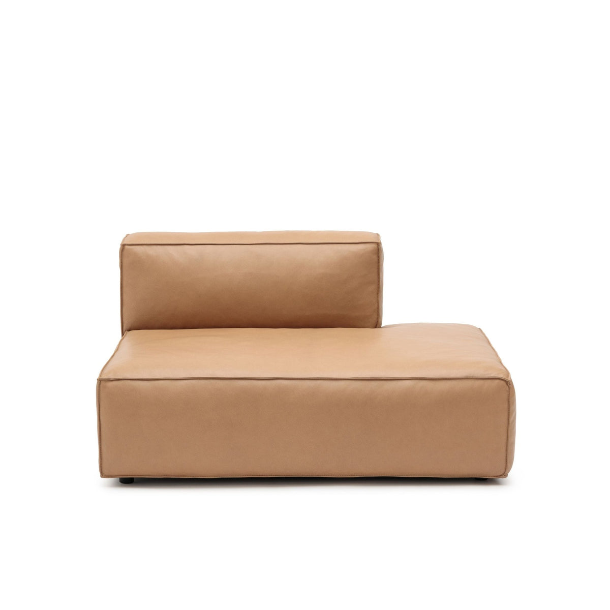 Baker Right Open End - Pecan Leather - Modular Sofas Tolv Loom Collection Dubai
