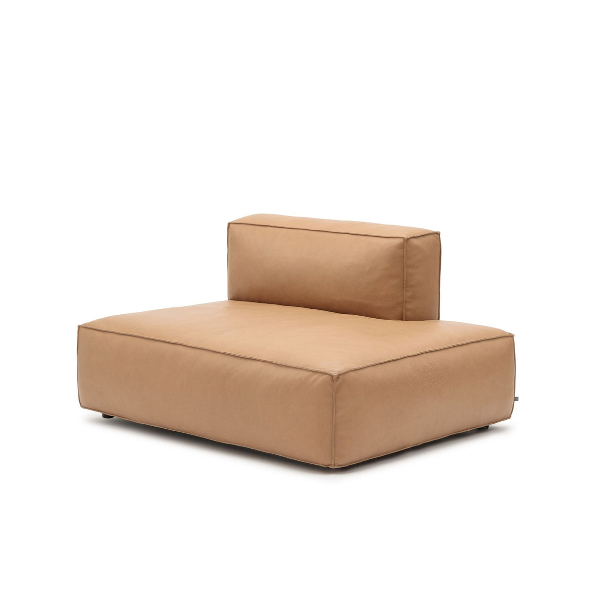 Baker Right Open End - Pecan Leather - Modular Sofas Tolv Loom Collection Dubai