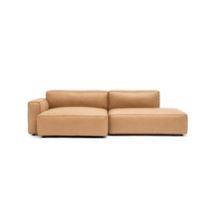 Baker Sectional - Pecan Leather - Sectional Sofas Tolv Loom Collection Dubai