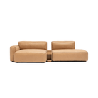 Baker Sectional With Storage - Pecan Leather - Sectional Sofas Tolv Loom Collection Dubai