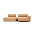 Baker Sectional With Storage - Pecan Leather - Sectional Sofas Tolv Loom Collection Dubai