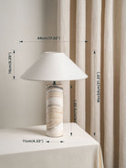Barola - White Onyx Cylinder Table Lamp