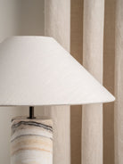 Barola - White Onyx Cylinder Table Lamp