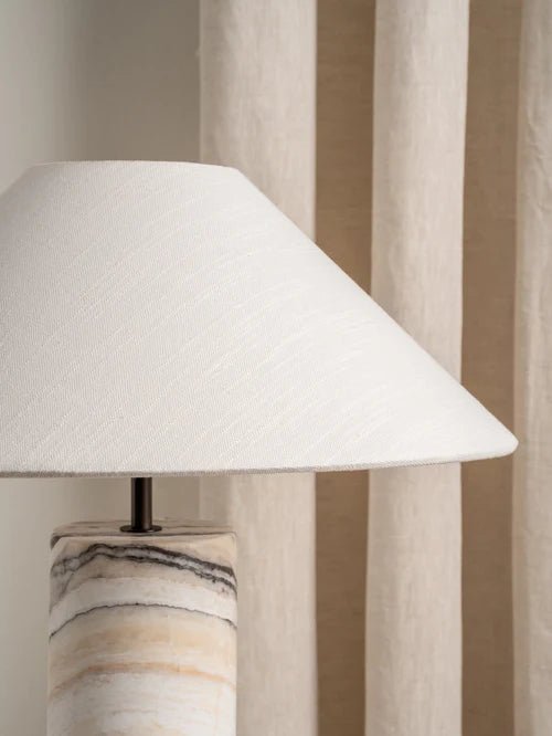 Barola - White Onyx Cylinder Table Lamp - Loom Collection