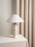 Barola - White Onyx Cylinder Table Lamp