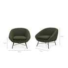 Barrow Lounge Chair - Pine Green - Accent Chairs Ethnicraft Loom Collection Dubai