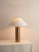 Bleeker - Aged Brass And Linen Table Lamp