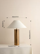 Bleeker - Aged Brass And Linen Table Lamp