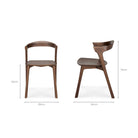 Bok Dining Chair - Teak Brown - Dining Chairs Ethnicraft Loom Collection Dubai