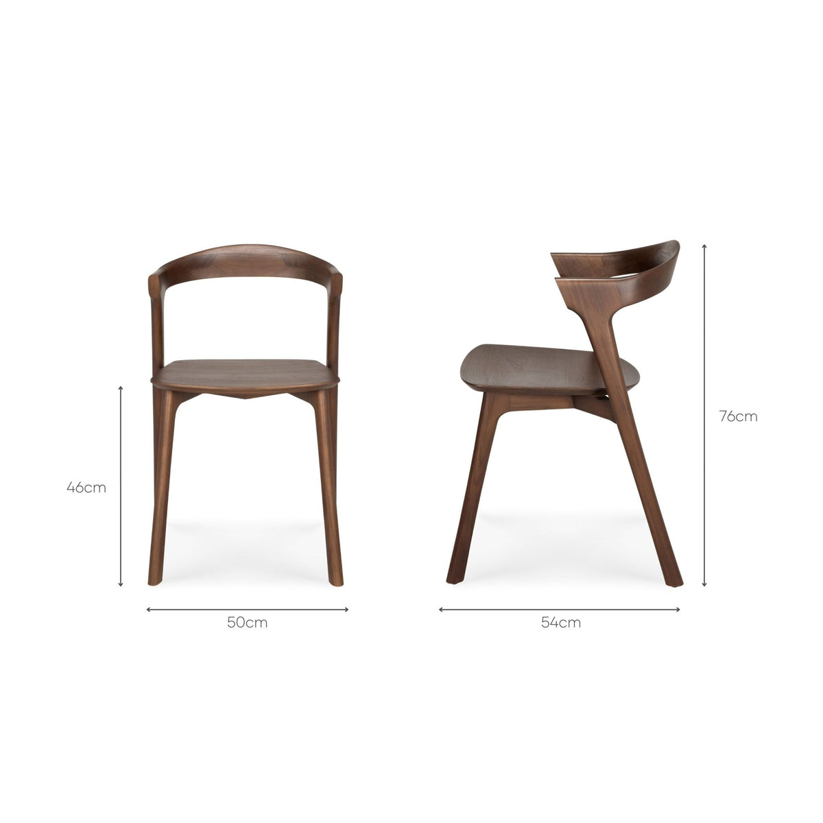Bok Dining Chair - Teak Brown - Dining Chairs Ethnicraft Loom Collection Dubai