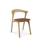 Bok Dining Chair - Varnished Oak - Cognac Leather