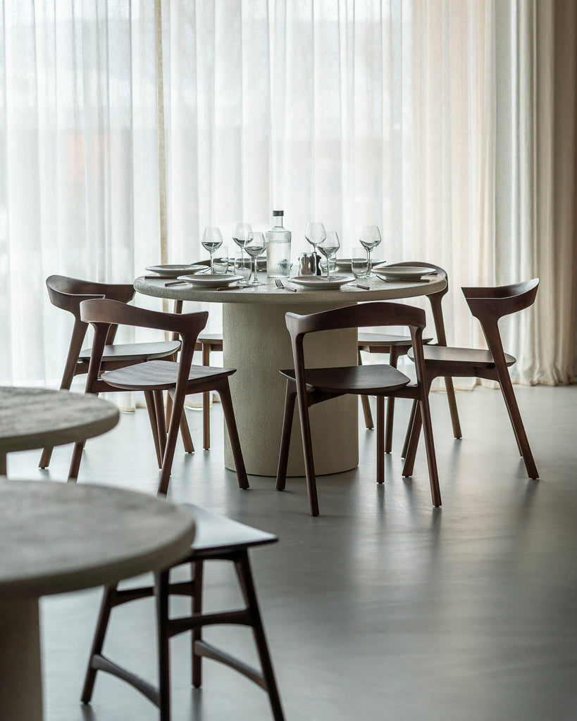 Bok Dining Chair - Varnished Teak - Brown - Loom Collection