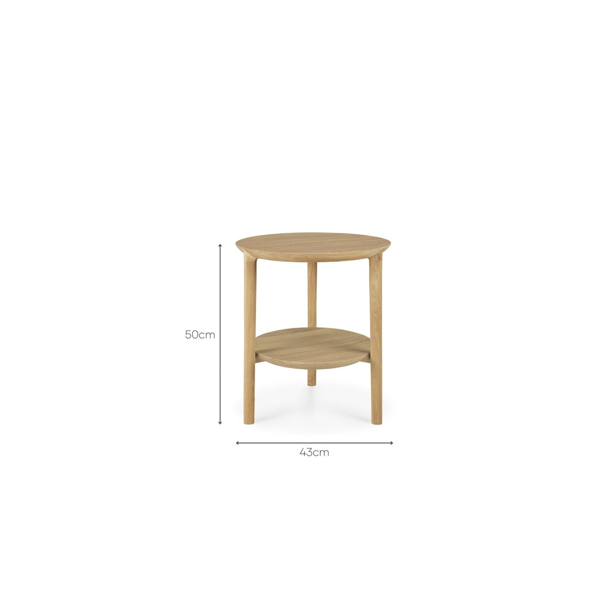 Bok Side Table - Oak - Side Tables Ethnicraft Loom Collection Dubai