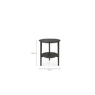 Bok Side Table - Varnished Oak - Black - Side Tables Ethnicraft Loom Collection Dubai