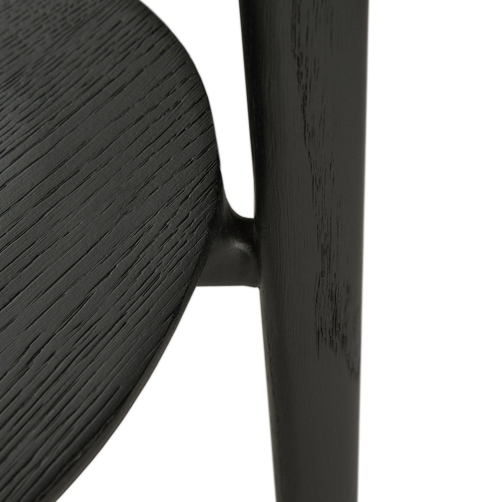 Bok Side Table - Varnished Oak - Black - Side Tables Ethnicraft Loom Collection Dubai