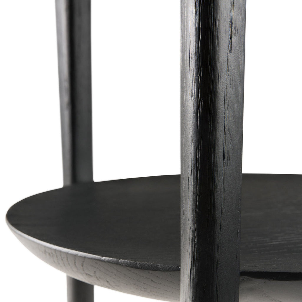 Bok Side Table - Varnished Oak - Black - Side Tables Ethnicraft Loom Collection Dubai