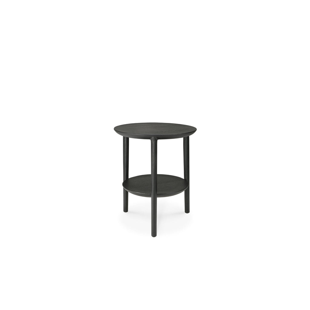 Bok Side Table - Varnished Oak - Black - Side Tables Ethnicraft Loom Collection Dubai