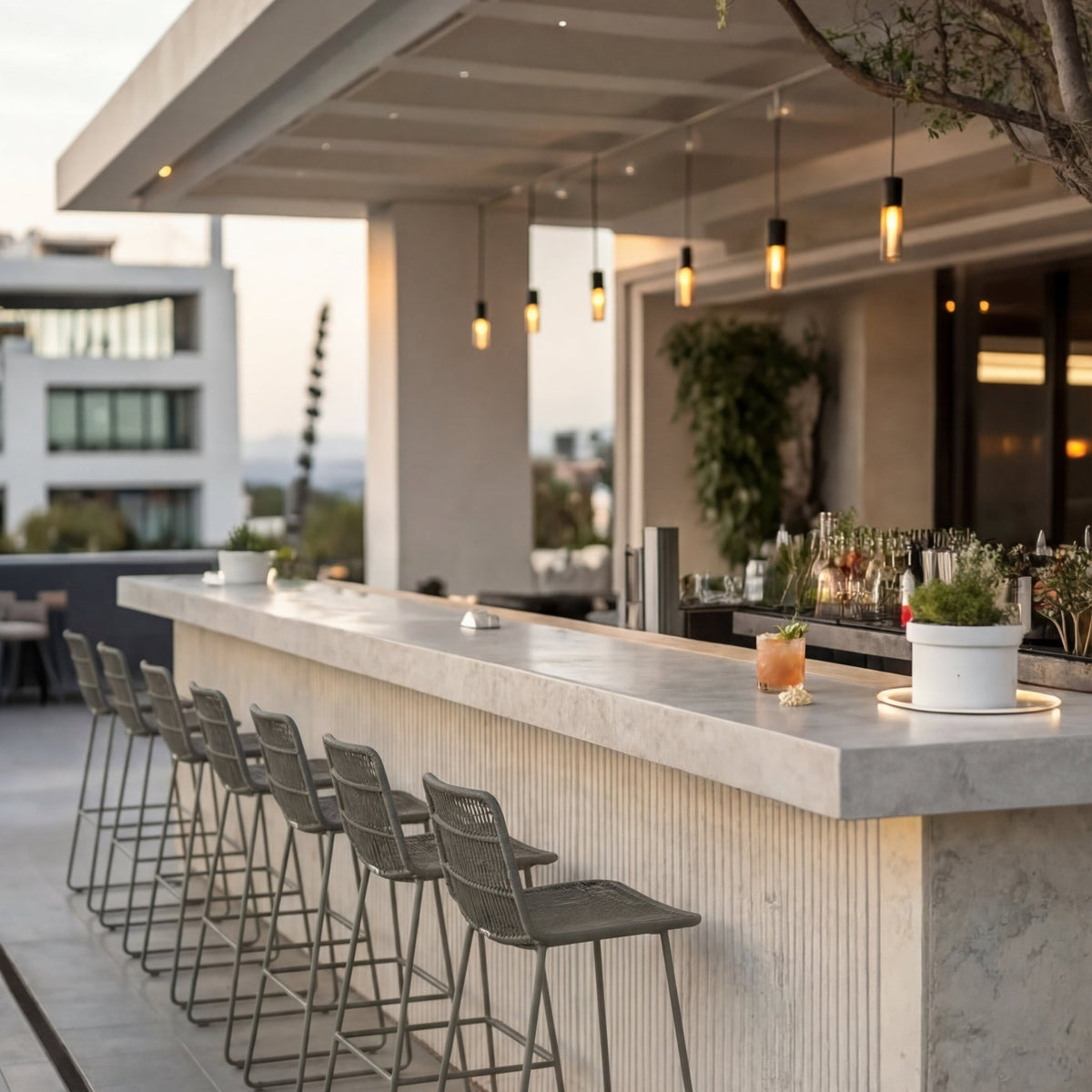 Breeze Counter Chair - Moss - Bar & Counter Stools Loom Collection Loom Collection Dubai