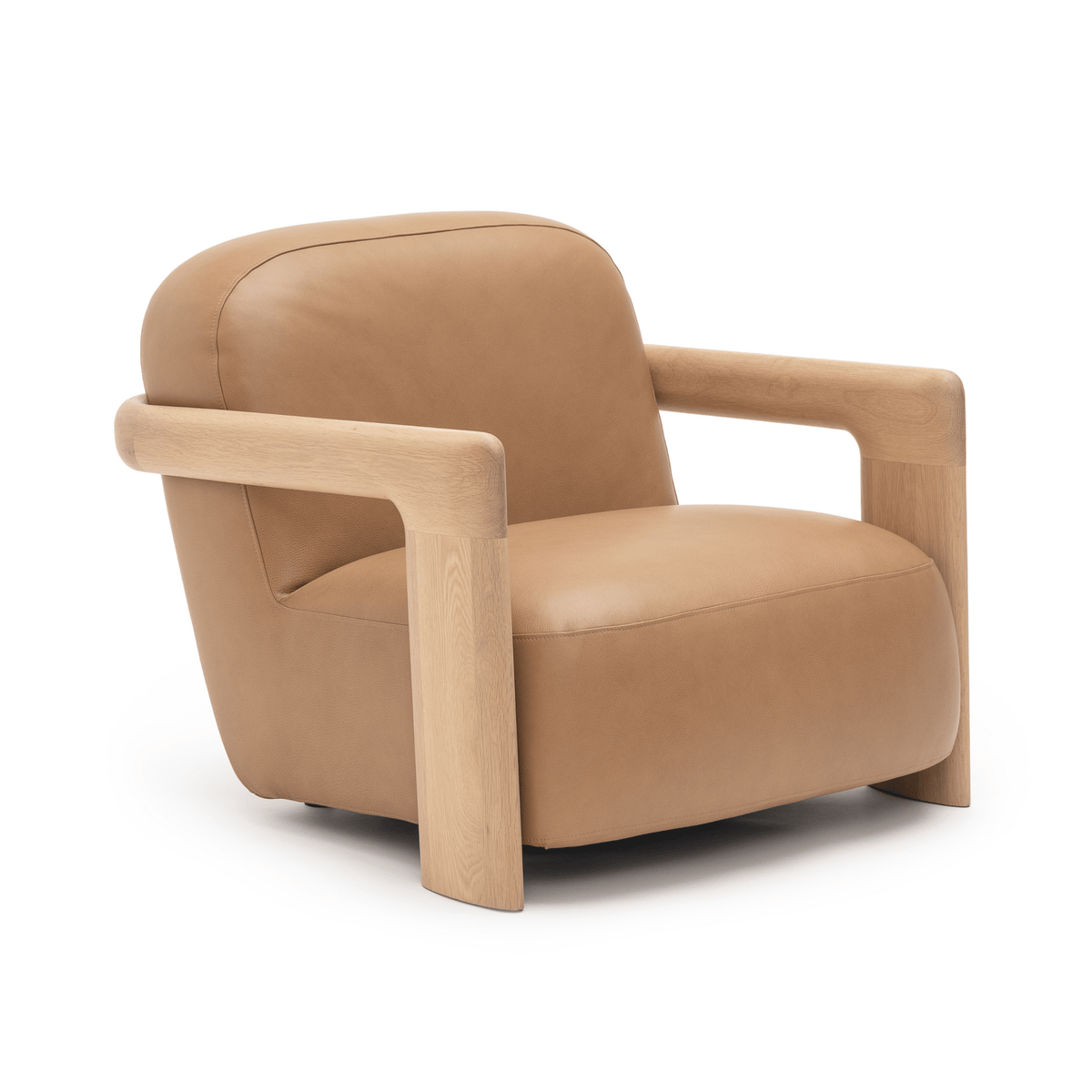 Brixton Lounge Chair - Blonde Oak & Alabama Pecan - Accent Chairs Tolv Loom Collection Dubai
