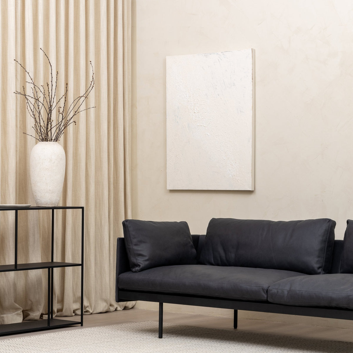 Bureau 240 Sofa - Charcoal Leather