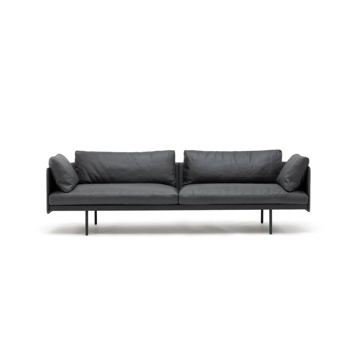 Bureau 240 Sofa - Charcoal Leather