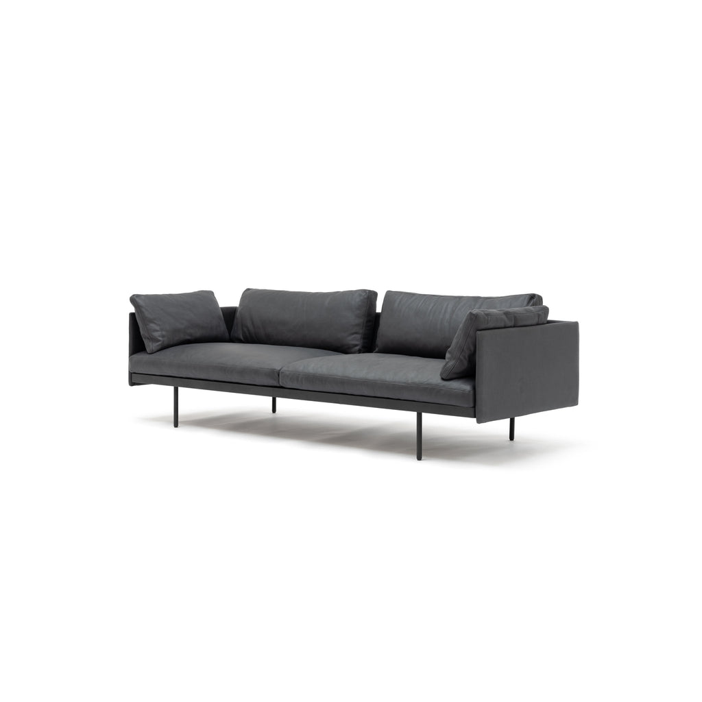 Bureau 240 Sofa - Charcoal Leather - Loom Collection