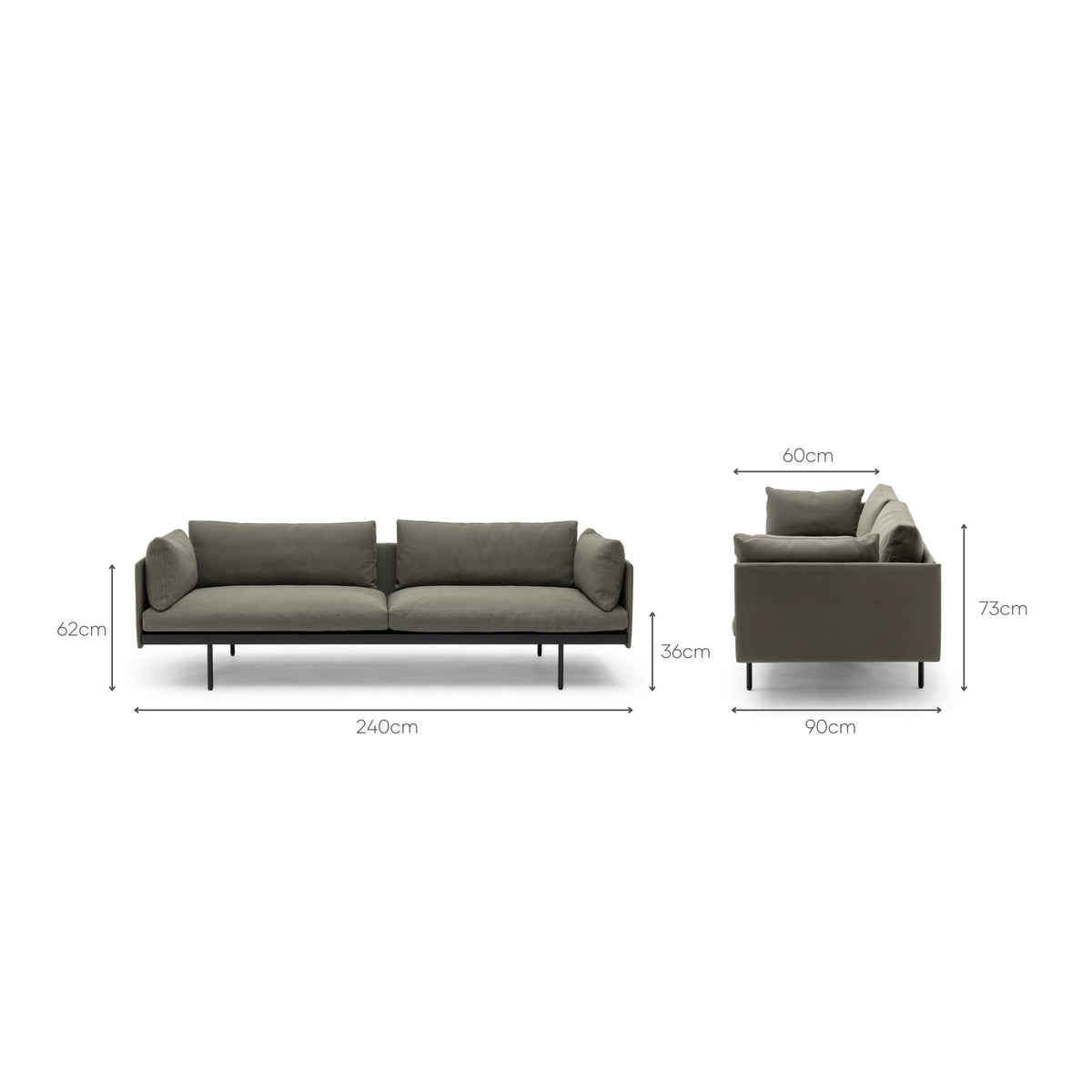Bureau 240 Sofa - Nevada Loden