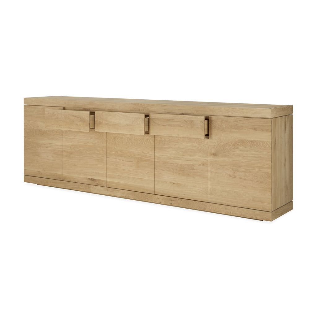 Burger Sideboard - Oak - 5 Doors - 3 Drawers - Loom Collection