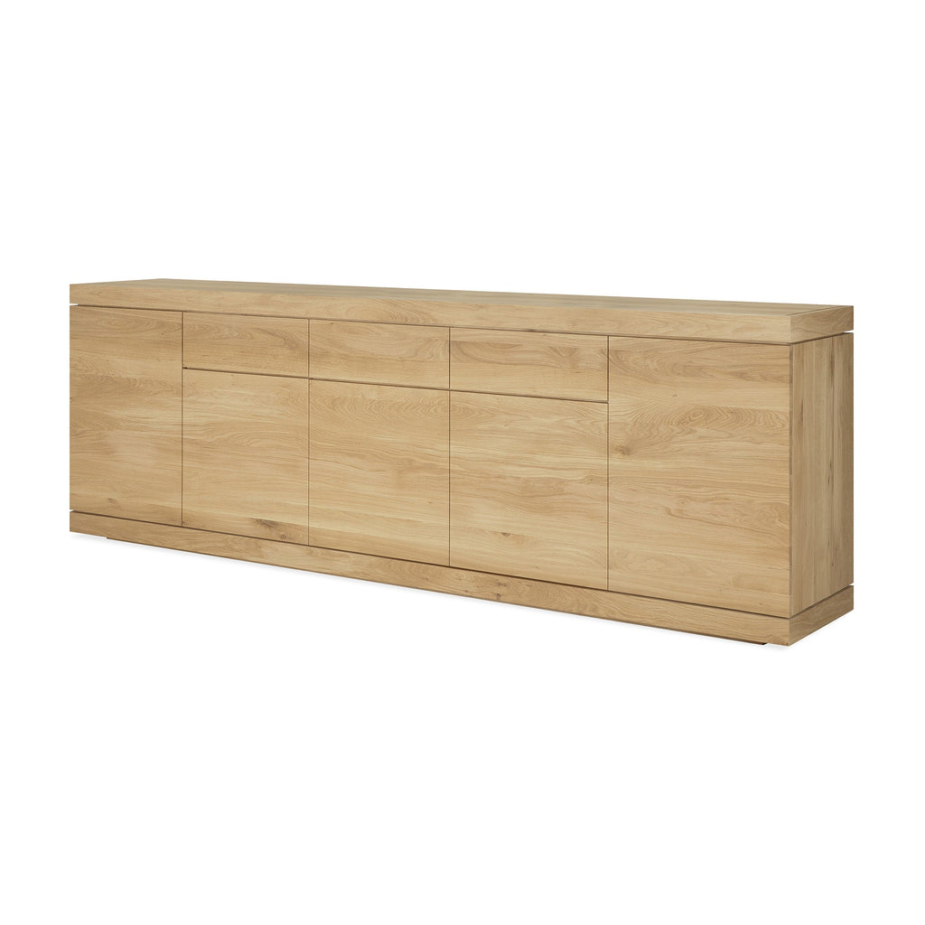 Burger Sideboard - Oak - 5 Doors - 3 Drawers - Loom Collection