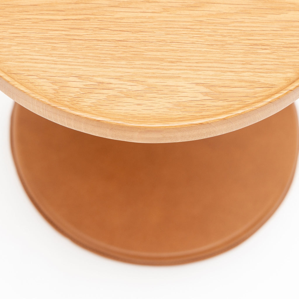 Bystander Side Table - Light Oak & Herritage Saddle - Loom Collection