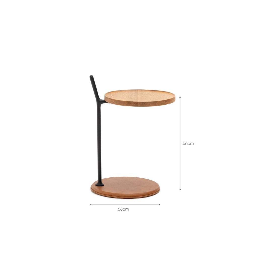 Bystander Side Table - Light Oak & Herritage Saddle - Loom Collection