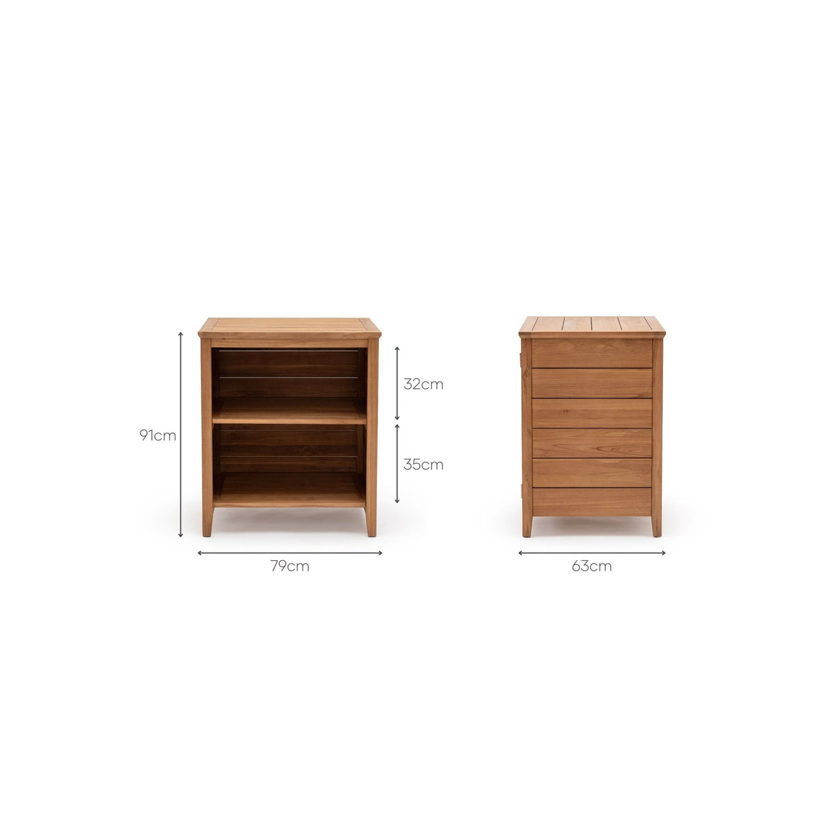Calder Open Shelf Outdoor Cabinet - Buffets & Sideboards Loom Collection Loom Collection Dubai
