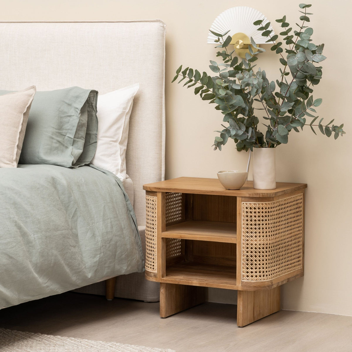 Cali Bedside Table - Natural - Nightstands Loom Collection Loom Collection Dubai