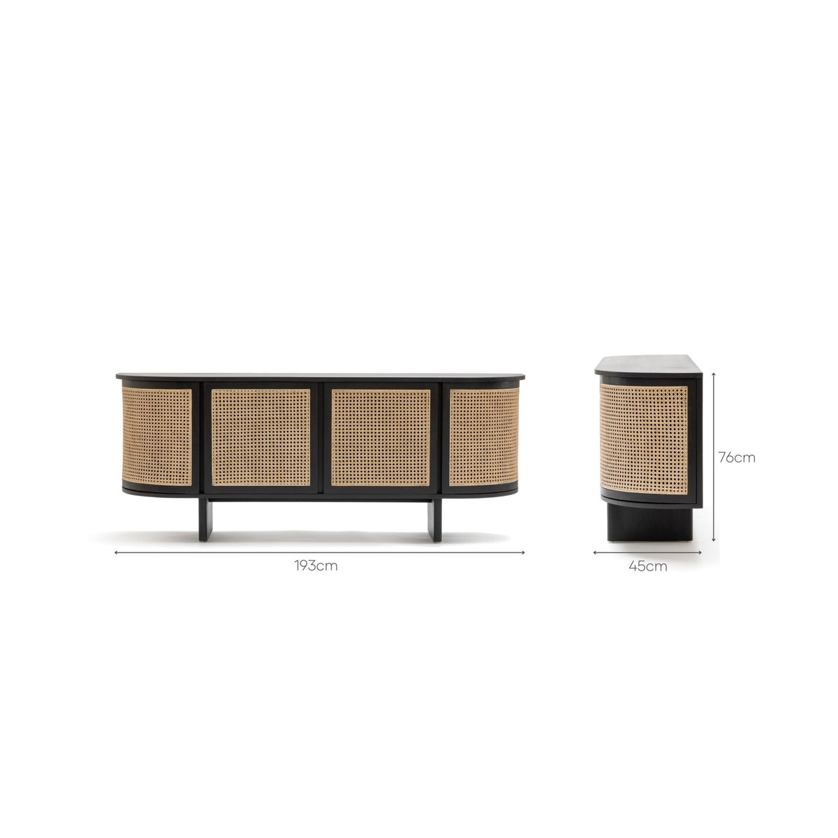 Cali Sideboard - Black - Buffets & Sideboards Loom Collection Loom Collection Dubai