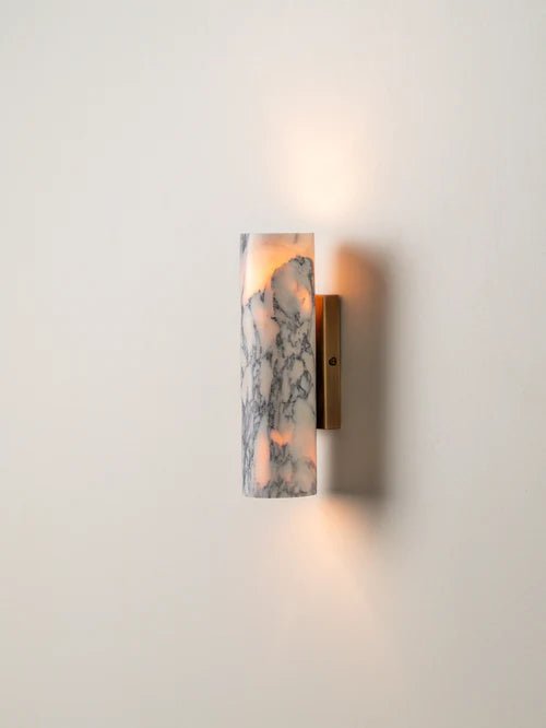 Calla - 2 Light Calacatta Marble And Aged Brass Wall Light - Loom Collection