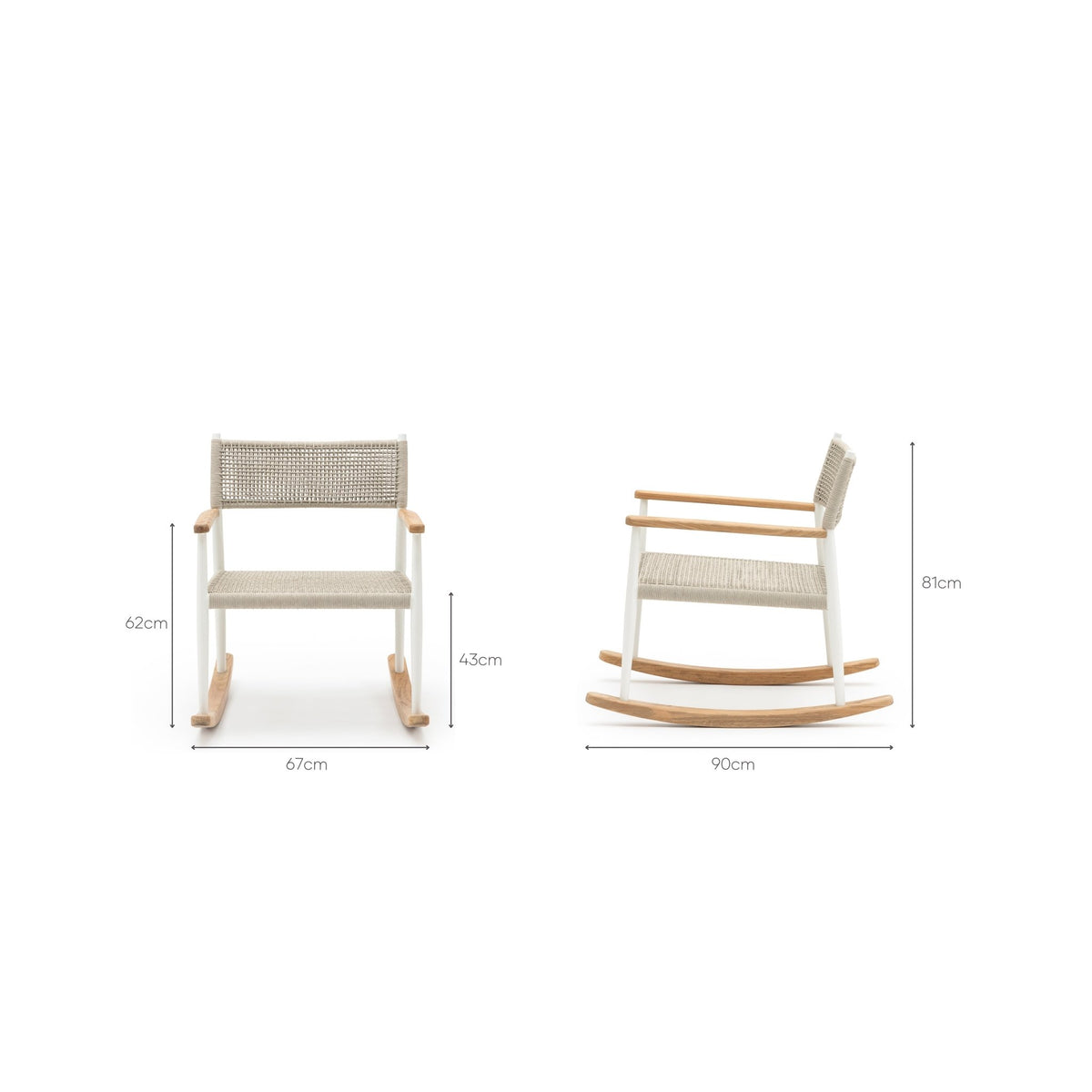 Calypso Rocking Lounge Chair - Alabaster